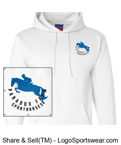 Champion Powerblend Adult Unisex Hoodie - White Design Zoom